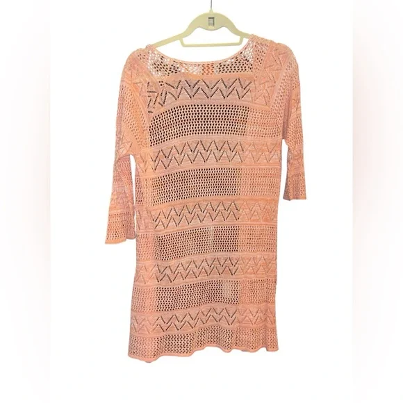 Peach Crochet Cardigan - Picture 4 of 5